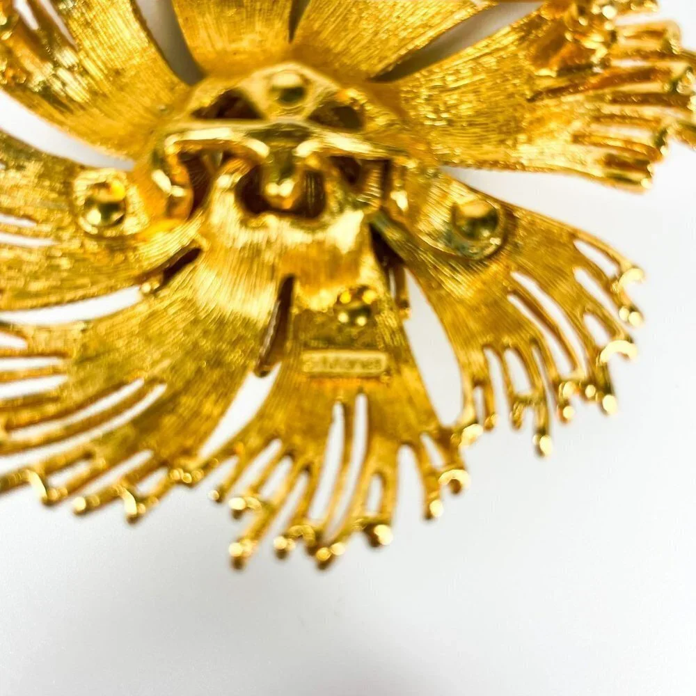 Monet Cordelia Gold Tone  Ropes Brooch